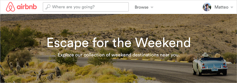 Airbnb Getaways - Escape for the Weekend